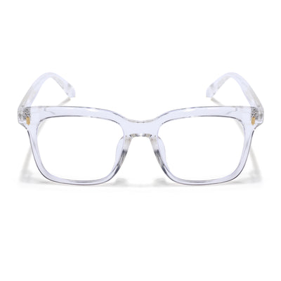 Voyage Air Transparent Square Eyeglasses for Men & Women (TR86012MG4845-C3)