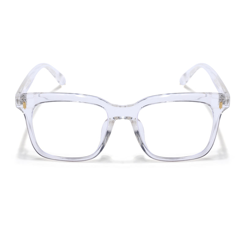 Voyage Air Transparent Square Eyeglasses for Men & Women (TR86012MG4845-C3)