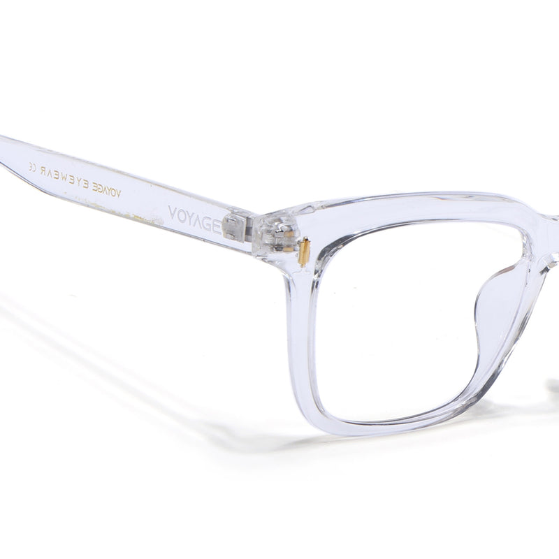 Voyage Air Transparent Square Eyeglasses for Men & Women (TR86012MG4845-C3)