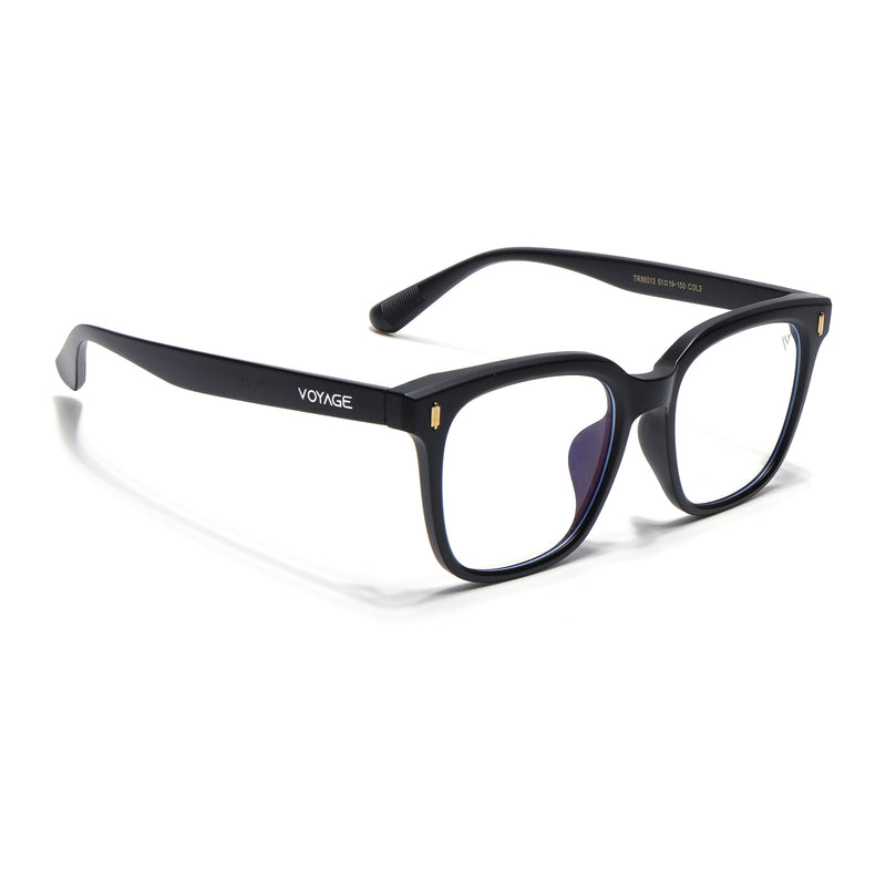 Voyage Air Matt Black Square Eyeglasses for Men & Women (TR86013MG4850-C2)