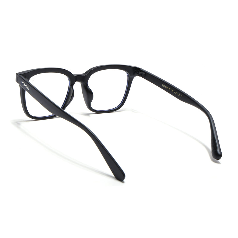 Voyage Air Matt Black Square Eyeglasses for Men & Women (TR86013MG4850-C2)