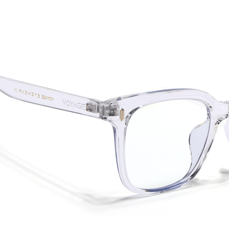 Voyage Air Transparent Square Eyeglasses for Men & Women (TR86013MG4851-C7)