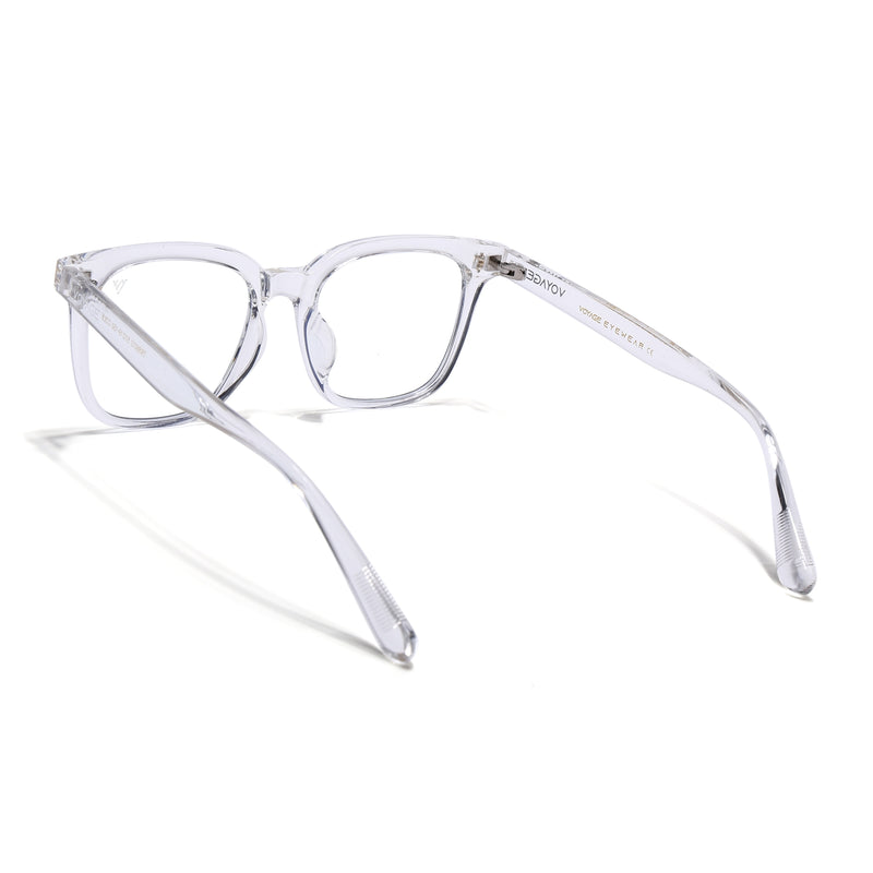 Voyage Air Transparent Square Eyeglasses for Men & Women (TR86013MG4851-C7)