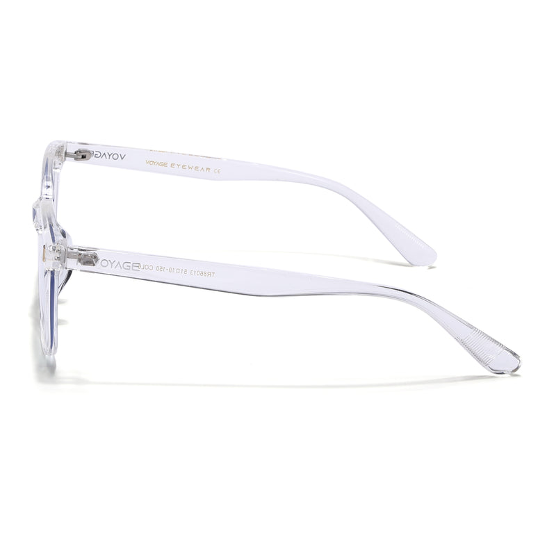 Voyage Air Transparent Square Eyeglasses for Men & Women (TR86013MG4851-C7)