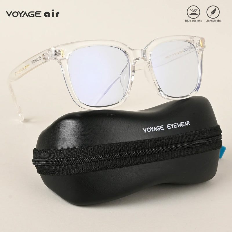 Voyage Air Transparent Square Eyeglasses for Men & Women (TR86013MG4851-C2)