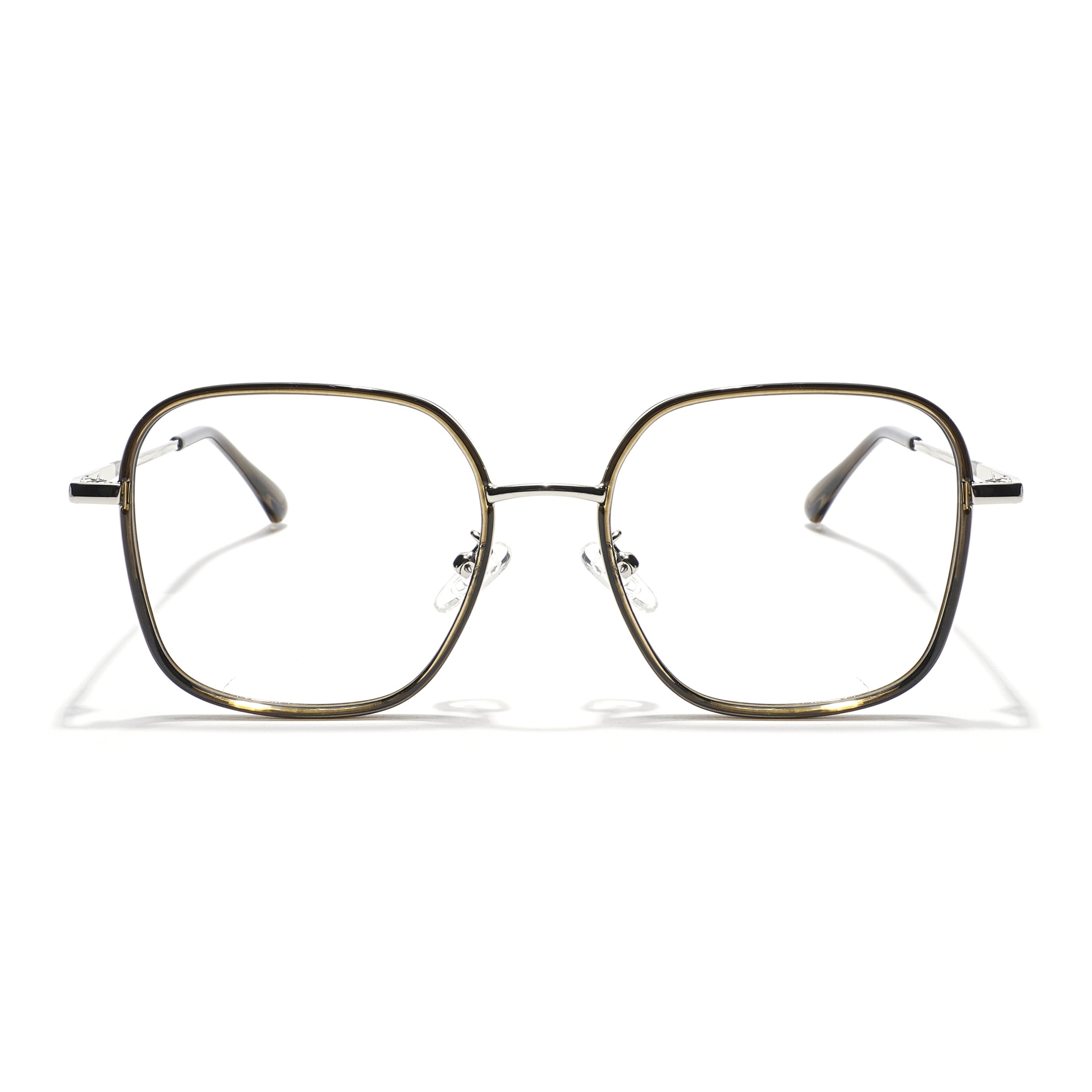 Voyage Grey & Silver Square Eyeglasses for Men & Women (TR87302MG5817-C2)