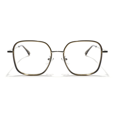 Voyage Grey & Silver Square Eyeglasses for Men & Women (TR87302MG5817-C2)