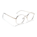 Voyage Transparent & Golden Round Eyeglasses for Men & Women (TR87312MG5823-C3)