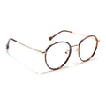 Voyage Demi Brown & Golden Round Eyeglasses for Men & Women (TR87312MG5824-C4)