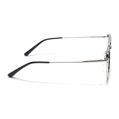 Voyage Black & Silver Wayfarer Eyeglasses for Men & Women (TR87331MG5825-C1)