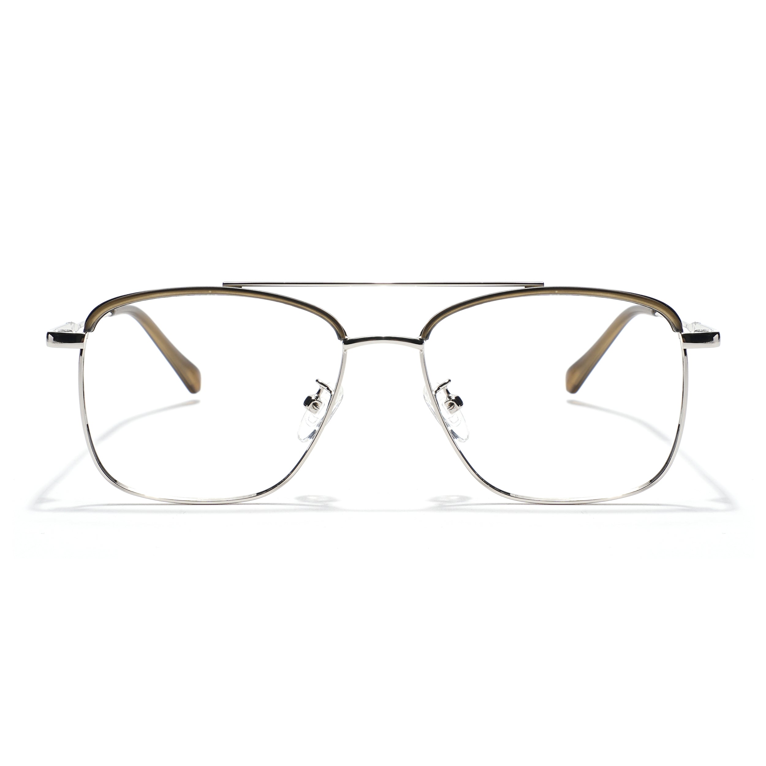 Voyage Grey & Silver Wayfarer Eyeglasses for Men & Women (TR87331MG5826-C2)