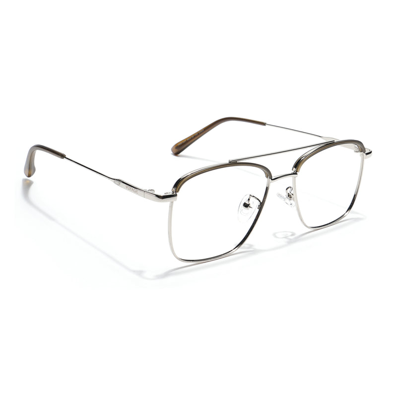 Voyage Grey & Silver Wayfarer Eyeglasses for Men & Women (TR87331MG5826-C2)