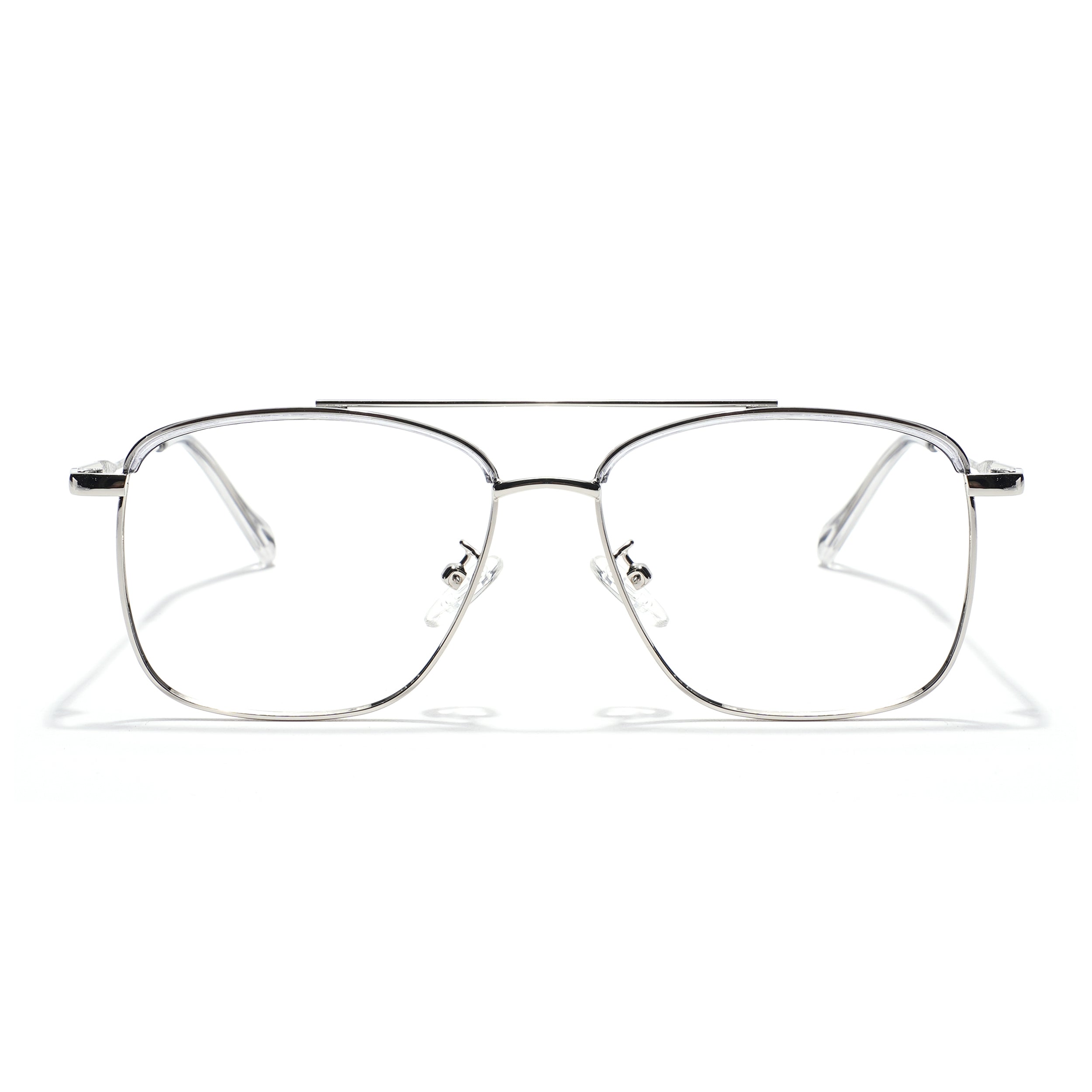 Voyage Light Grey & Silver Wayfarer Eyeglasses for Men & Women (TR87331MG5827-C3)