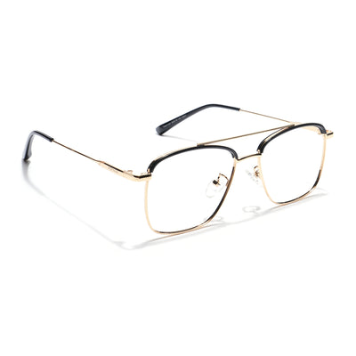 Voyage Black & Golden Wayfarer Eyeglasses for Men & Women (TR87331MG5828-C4)