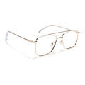 Voyage Golden & Transparent Wayfarer Eyeglasses for Men & Women (TR87331MG5829-C5)