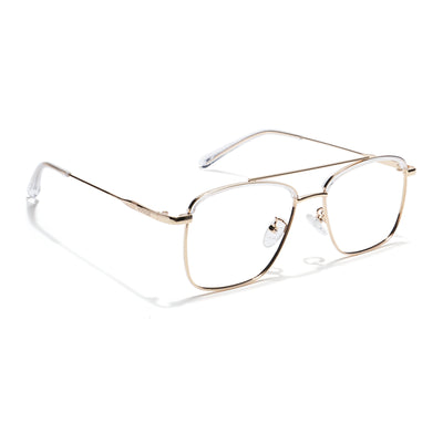 Voyage Golden & Transparent Wayfarer Eyeglasses for Men & Women (TR87331MG5829-C5)