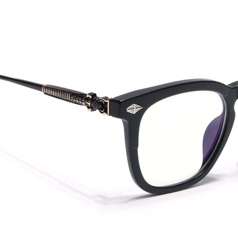 Voyage Matte Black Wayfarer Eyeglasses for Men & Women (TR90646MG4397-C2)