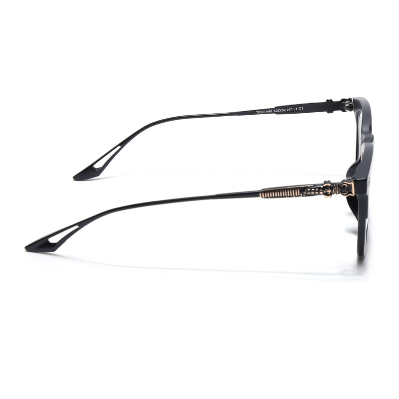 Voyage Matte Black Wayfarer Eyeglasses for Men & Women (TR90646MG4397-C2)
