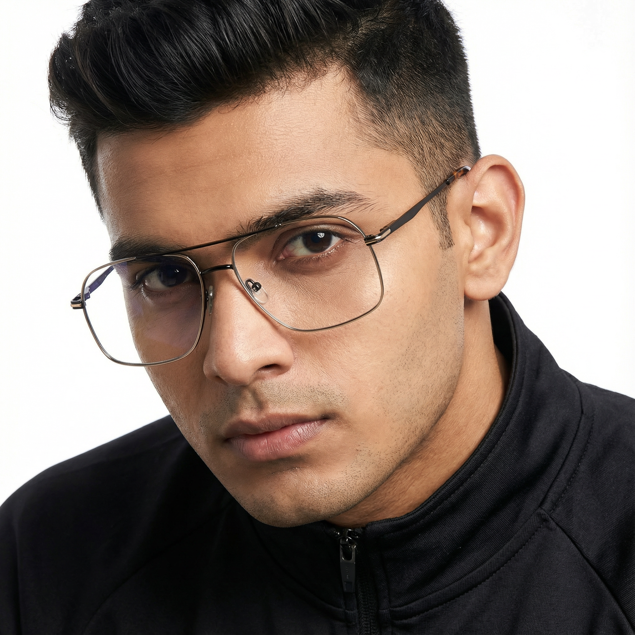 Voyage Golden & Black Wayfarer Eyeglasses for Men & Women (73013FMG7067-C3)