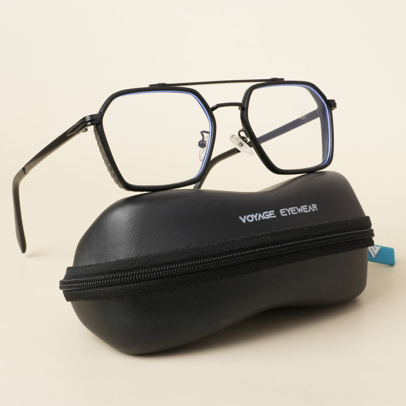 Voyage Black Wayfarer Eyeglasses for Men & Women (7177MG5267-C1)