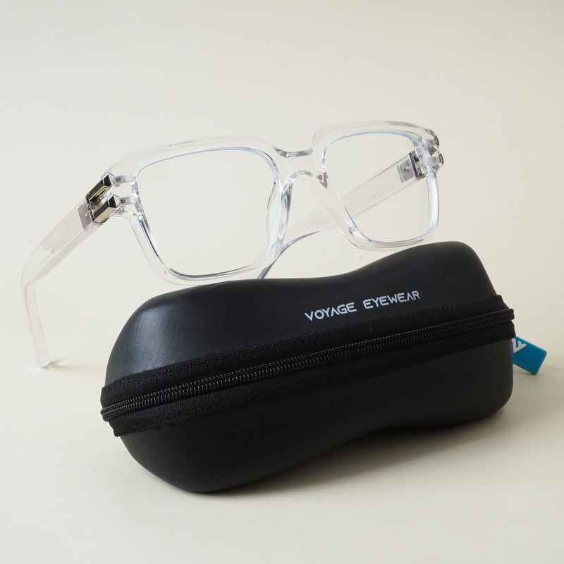 Voyage Transparent Square Eyeglasses for Men & Women (82110MG4962-C3)