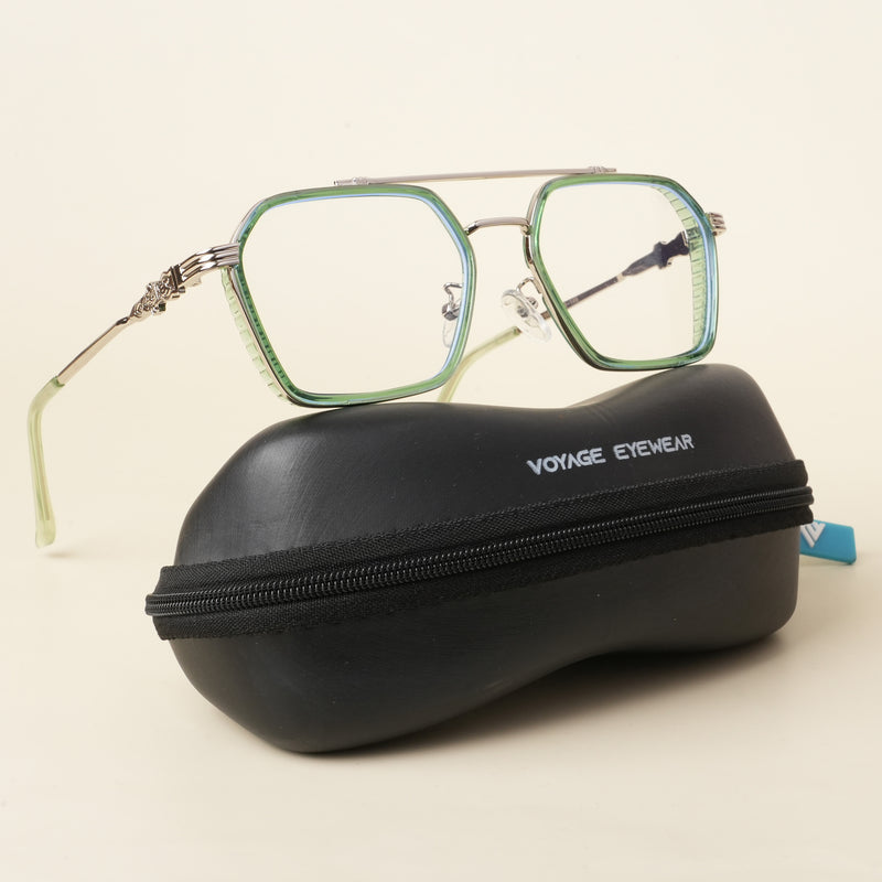 Voyage Green & Silver Wayfarer Eyeglasses for Men & Women (2166MG5264-C5)