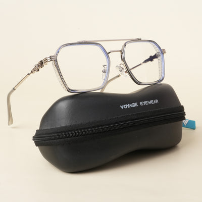 Voyage Grey & Silver Wayfarer Eyeglasses for Men & Women (2166MG5263-C4)