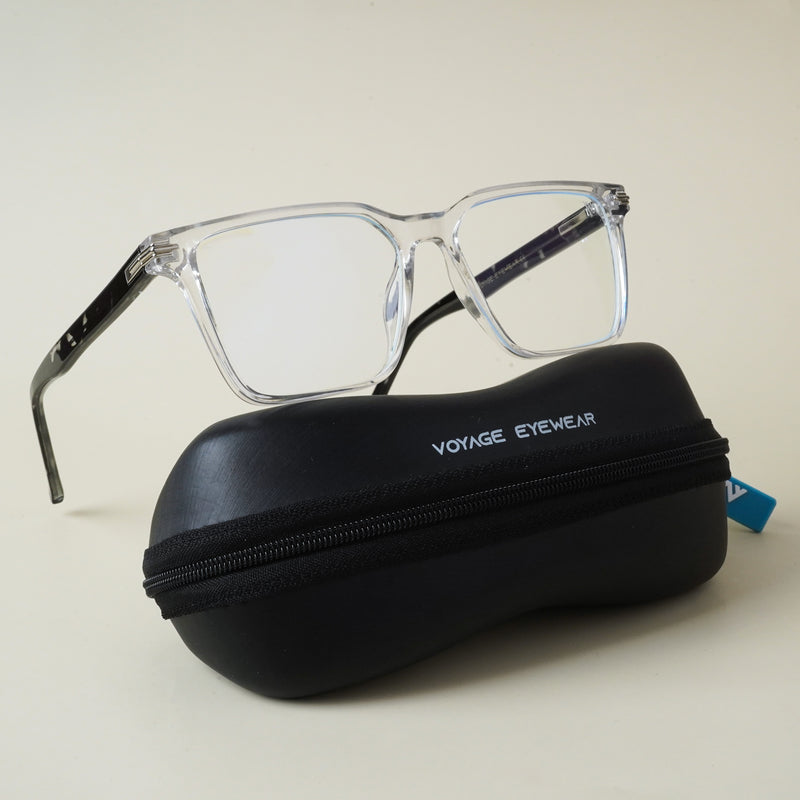 Voyage High Street Transparent Square Eyeglasses for Men & Women (86002MG4936-C3)