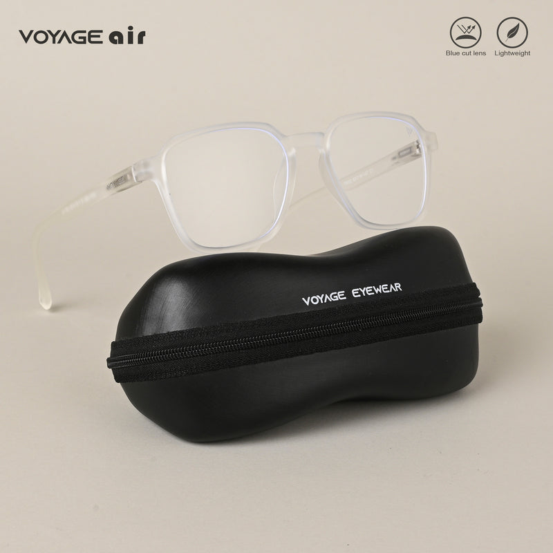 Voyage Air Clear Square Eyeglasses for Men & Women (TR02MG4546-C10)
