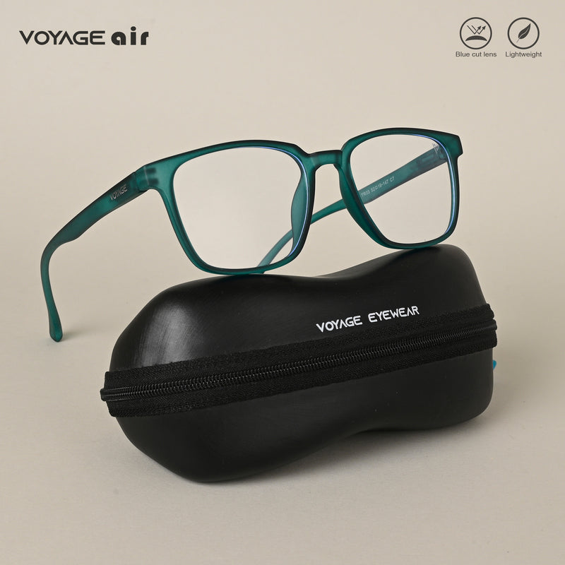 Voyage Air Green Square Eyeglasses for Men & Women (TR03MG4548-C3)