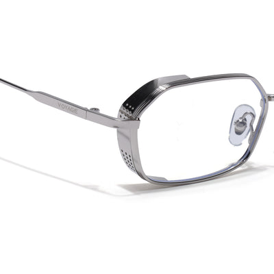 MAJOR | Silver Hexagonal Eyeglasses | Clear Lens - FMG8699