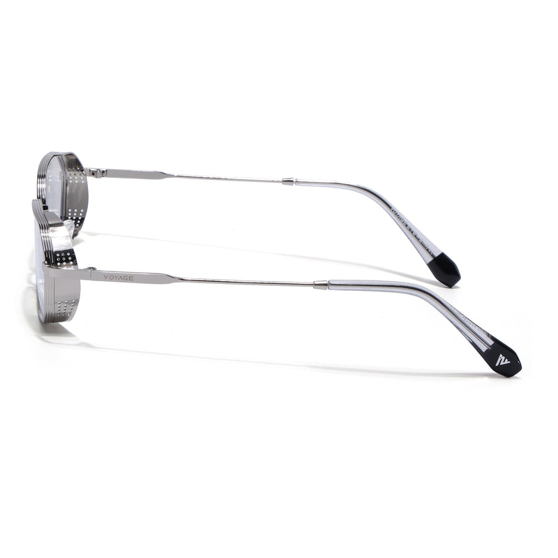 MAJOR | Silver Hexagonal Eyeglasses | Clear Lens - FMG8699