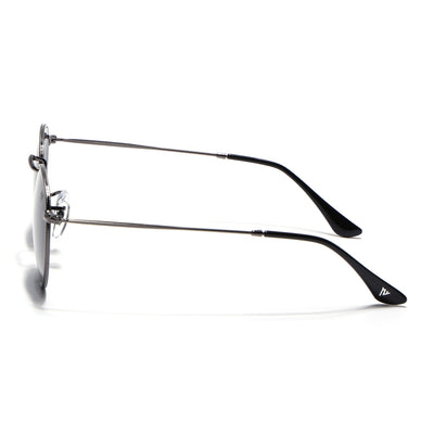 Malana | Black Round Sunglasses | Grey Frame - MG7559