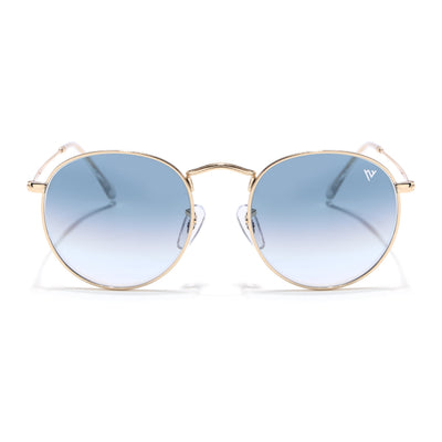 Malana | Grey & Clear Round Sunglasses | Golden Frame - MG7562