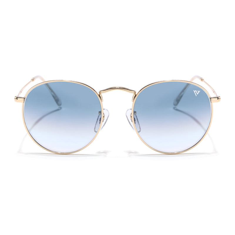 Malana | Grey & Clear Round Sunglasses | Golden Frame - MG7562