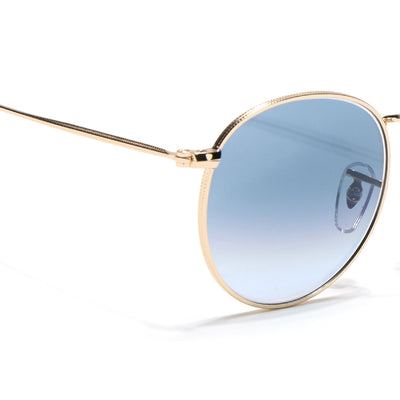 Malana | Grey & Clear Round Sunglasses | Golden Frame - MG7562
