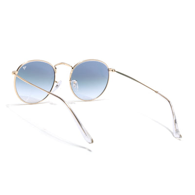 Malana | Grey & Clear Round Sunglasses | Golden Frame - MG7562