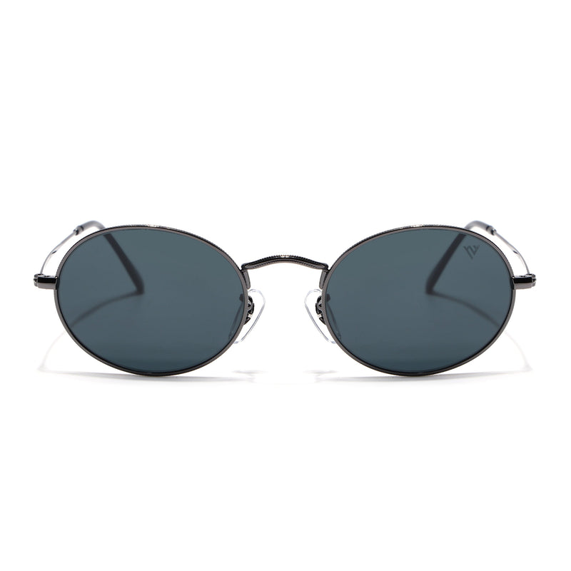 Malana | Black Oval Sunglasses | Grey Frame - MG7547
