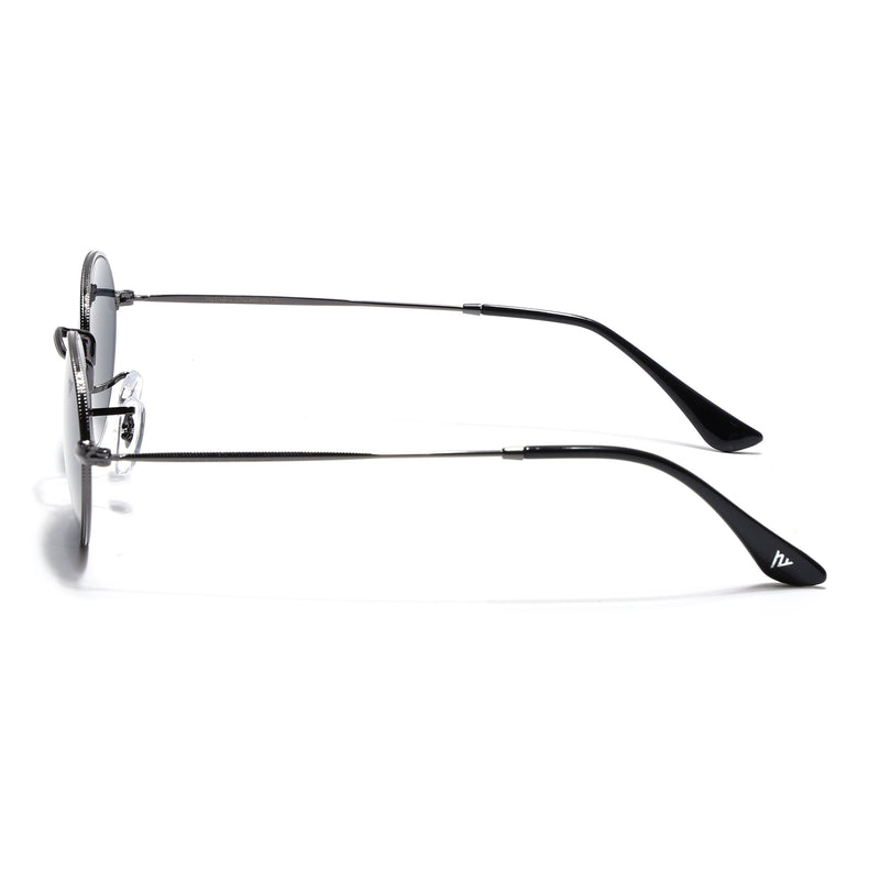 Malana | Black Oval Sunglasses | Grey Frame - MG7547