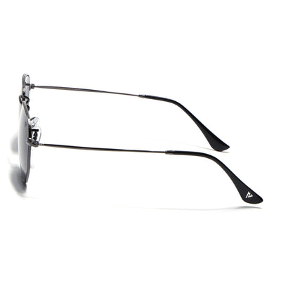 Malana | Black Round Sunglasses | Grey Frame - MG7571