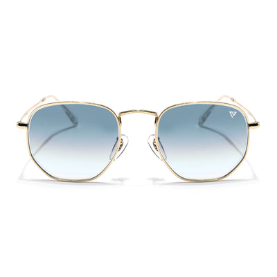 Malana | Grey & Clear Round Sunglasses | Golden Frame - MG7574