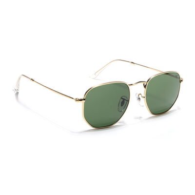 Malana | Olive Round Sunglasses | Golden Frame - MG7575