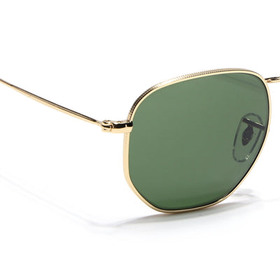 Malana | Olive Round Sunglasses | Golden Frame - MG7575