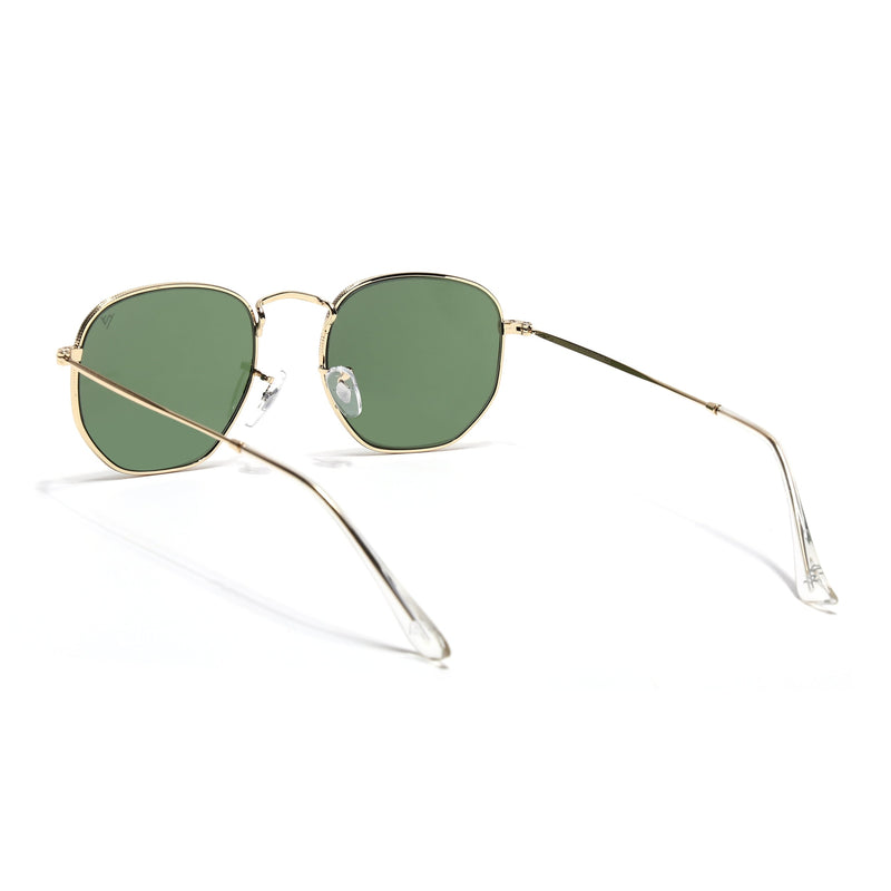Malana | Olive Round Sunglasses | Golden Frame - MG7575