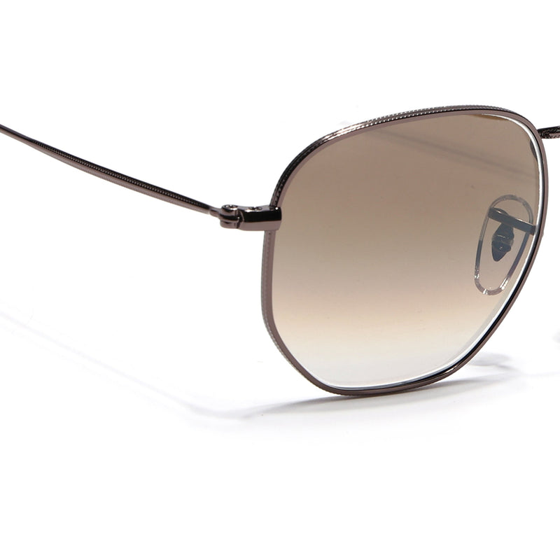 Malana |  Brown & Clear Round Sunglasses | Brown Frame - MG7576