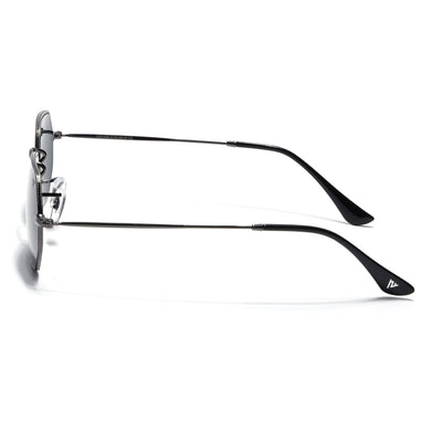 Malana | Black Hexagonal Sunglasses | Grey Frame - MG7565