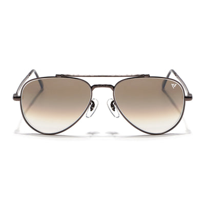 Malana | Brown & Clear Aviator Sunglasses | Brown Frame - MG7624