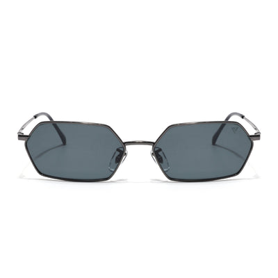 Malana | Black Hexagonal Sunglasses | Grey Frame - MG7631
