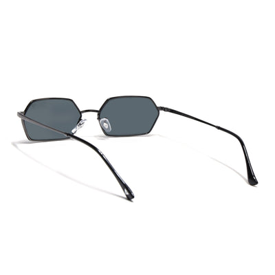 Malana | Black Hexagonal Sunglasses | Grey Frame - MG7631