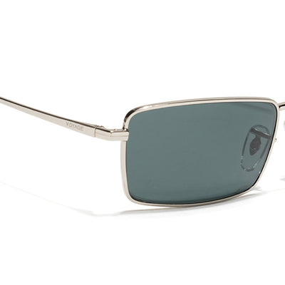 Malana | Black Rectangle Sunglasses | Silver Frame - MG7739